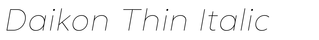 Daikon Thin Italic